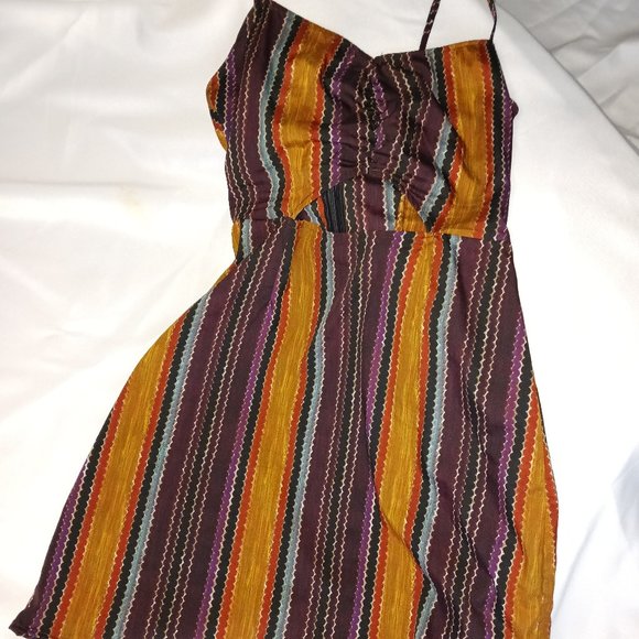 Multi Color Strapless Dress Size 6 - Picture 1 of 3